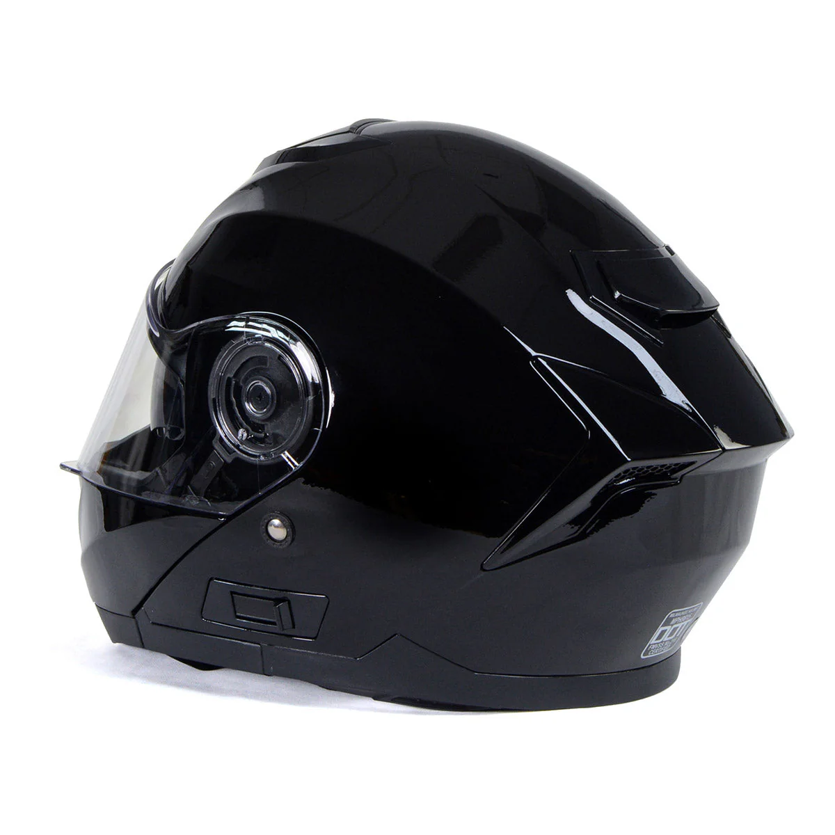 Milwaukee Helmets MPH9815DOT 'Breeze' Gloss Black Modular Helmet for Men and Women Biker w/ MP7922FMSET Heated Balaclava Bundle - Image 16