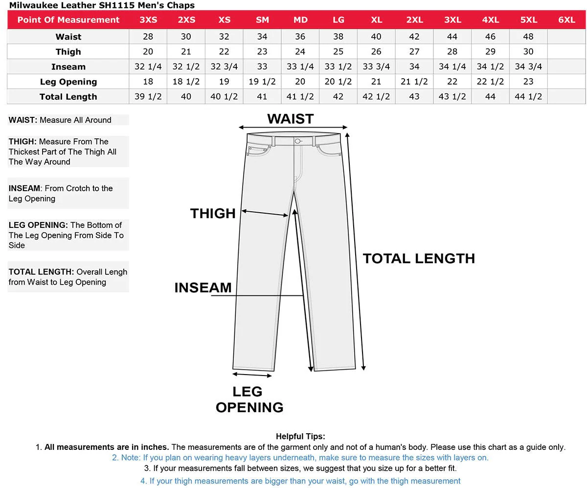 Milwaukee Leather Chaps for Men's Black Premium Leather Fully Lined - Coin Pocket Motorcycle Riders Chap - SH1115 - Image 2