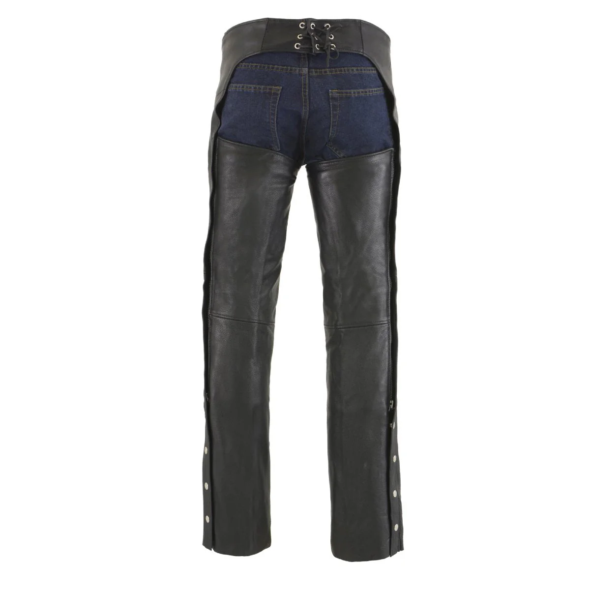 Milwaukee Leather Chaps for Men's Black Premium Leather Motorcycle Chaps w/ Snap Out Thermal Liner-Slash Pocket-ML1103 - Image 6