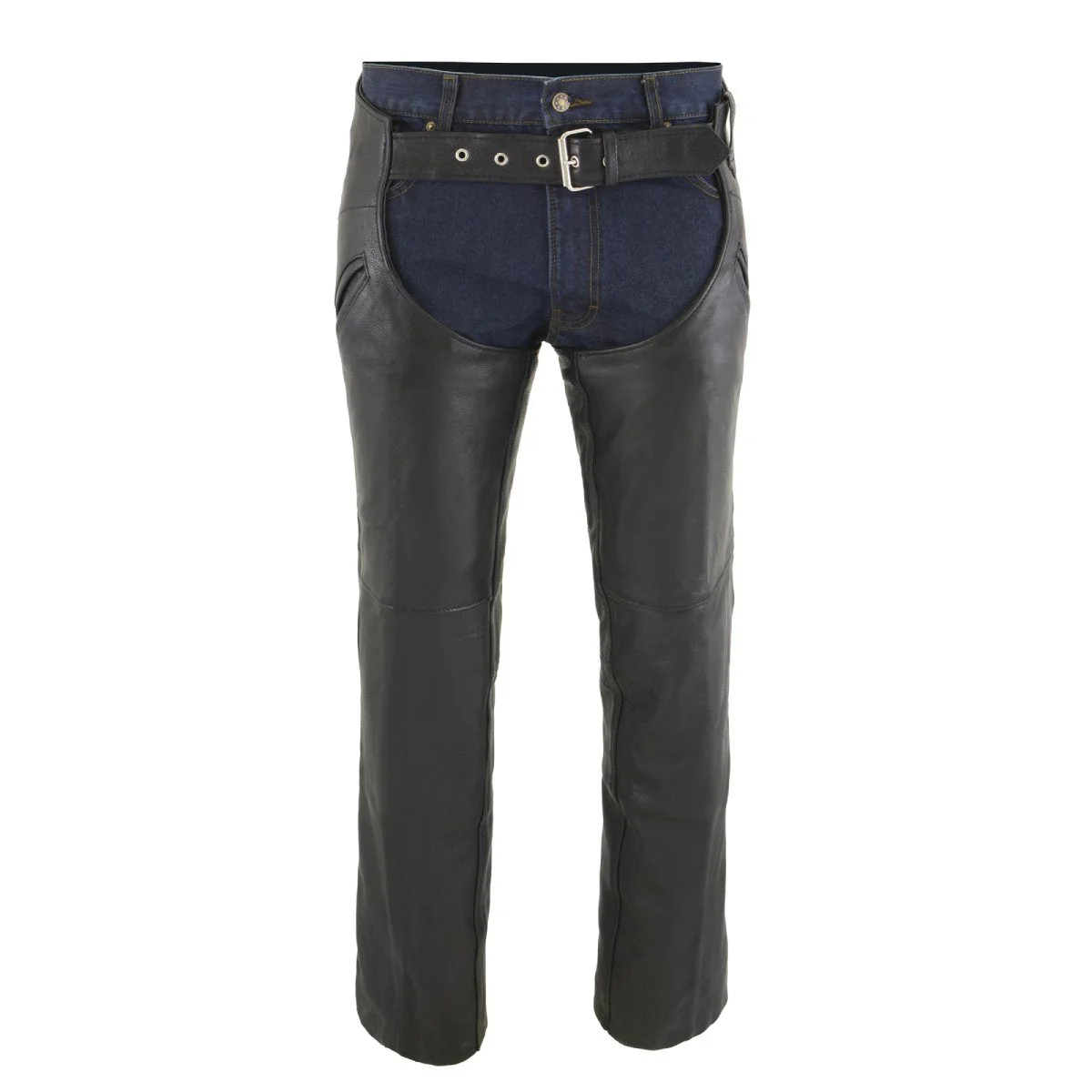 Milwaukee Leather Chaps for Men's Black Premium Leather Motorcycle Chaps w/ Snap Out Thermal Liner-Slash Pocket-ML1103 - Image 7