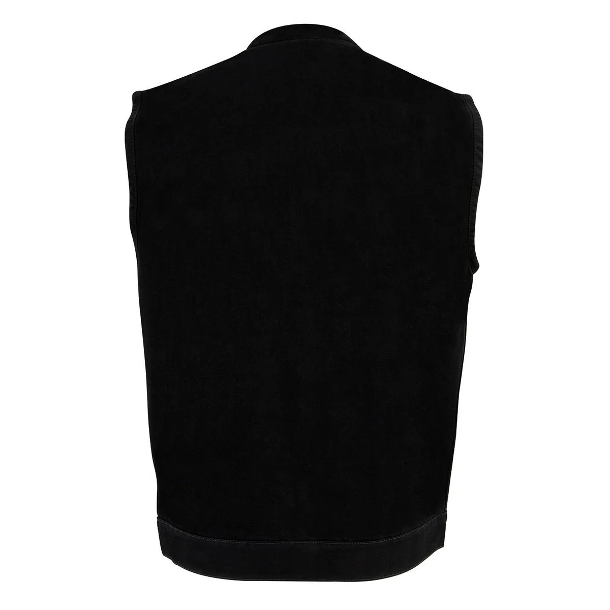 Milwaukee Leather DM2238 Men's Classic Black Denim Club Style Vest with Snap Button Closure - Image 4