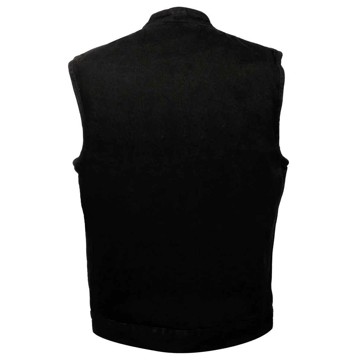Milwaukee Leather DM2238 Men's Classic Black Denim Club Style Vest with Snap Button Closure - Image 9
