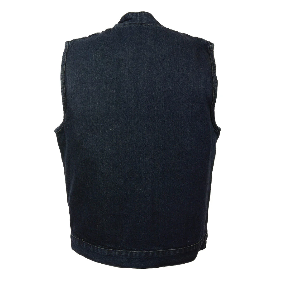 Milwaukee Leather DM2238 Men's Classic Blue Denim Club Style Vest with Snap Button Closure - Image 5