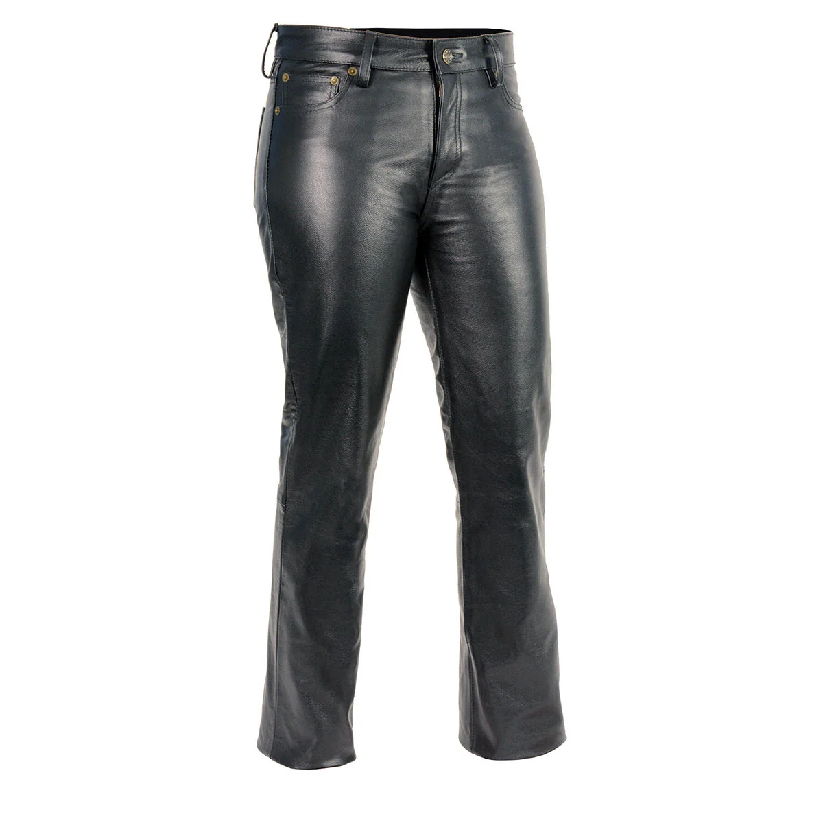 Milwaukee Leather LKL6790 Women's Classic 5 Pocket Black Casual Motorcycle Leather Pants - Image 3