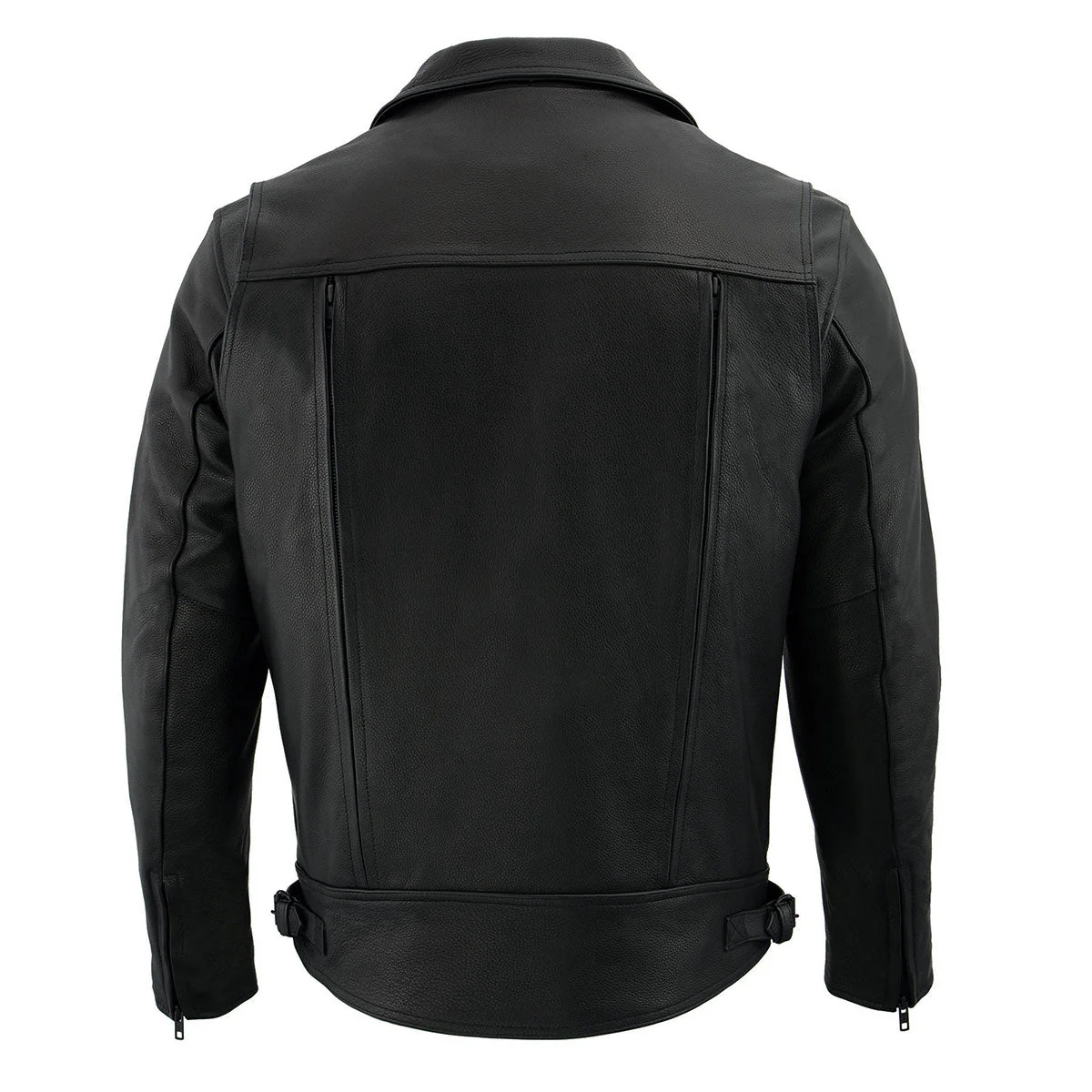 Milwaukee Leather LKM1720 Men's Black Premium Leather Motorcycle Vented Leather Jacket w/ Multi-Utility Pockets - Image 12