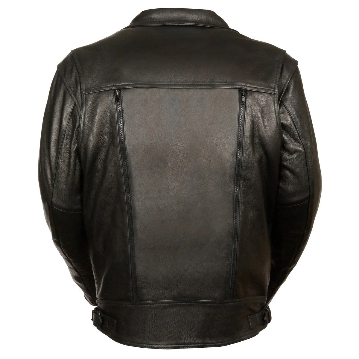 Milwaukee Leather LKM1760 Men's Black Leather Motorcycle Riders Jacket w/ Multi-Utility Pockets - Image 18