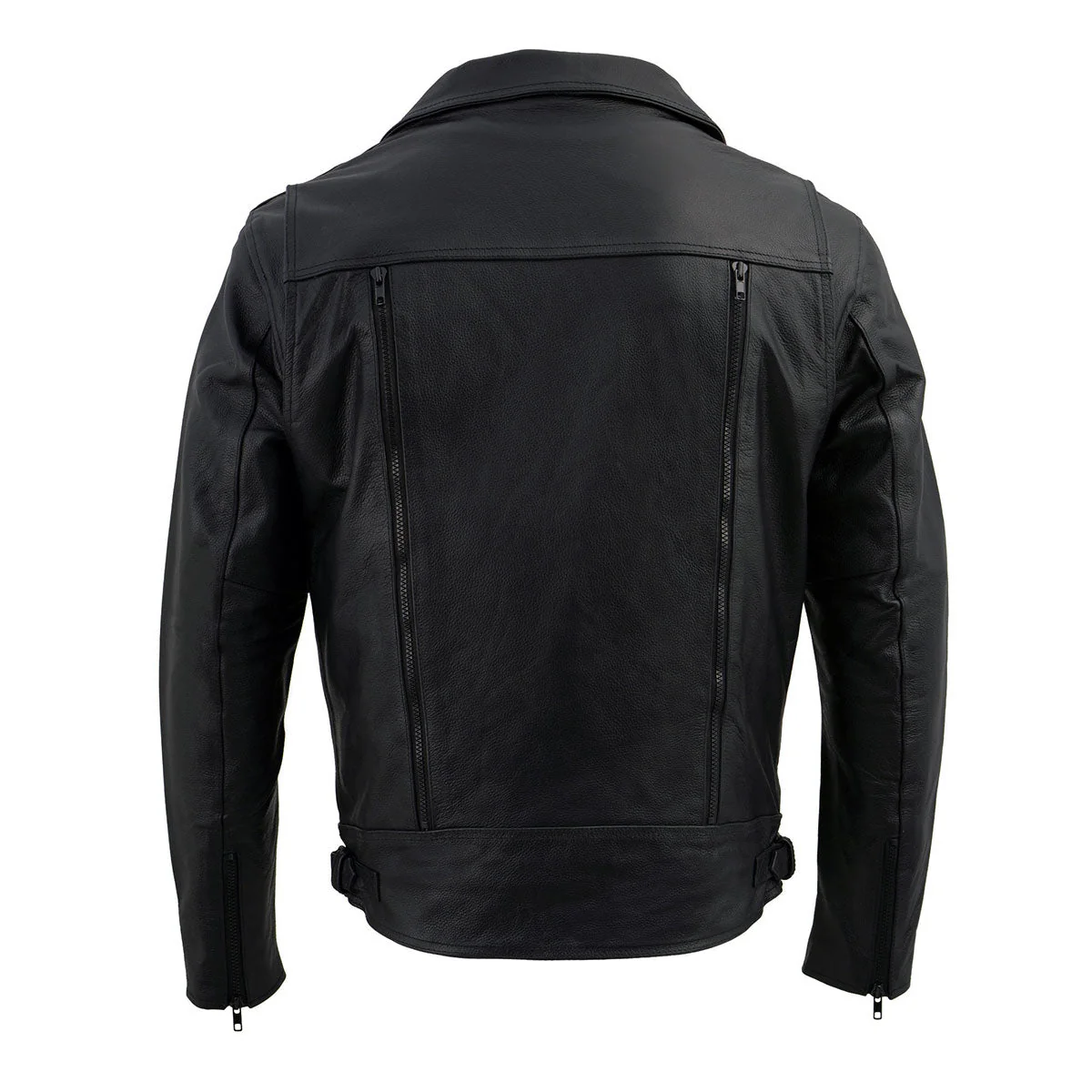 Milwaukee Leather LKM1760 Men's Black Leather Motorcycle Riders Jacket w/ Multi-Utility Pockets - Image 20