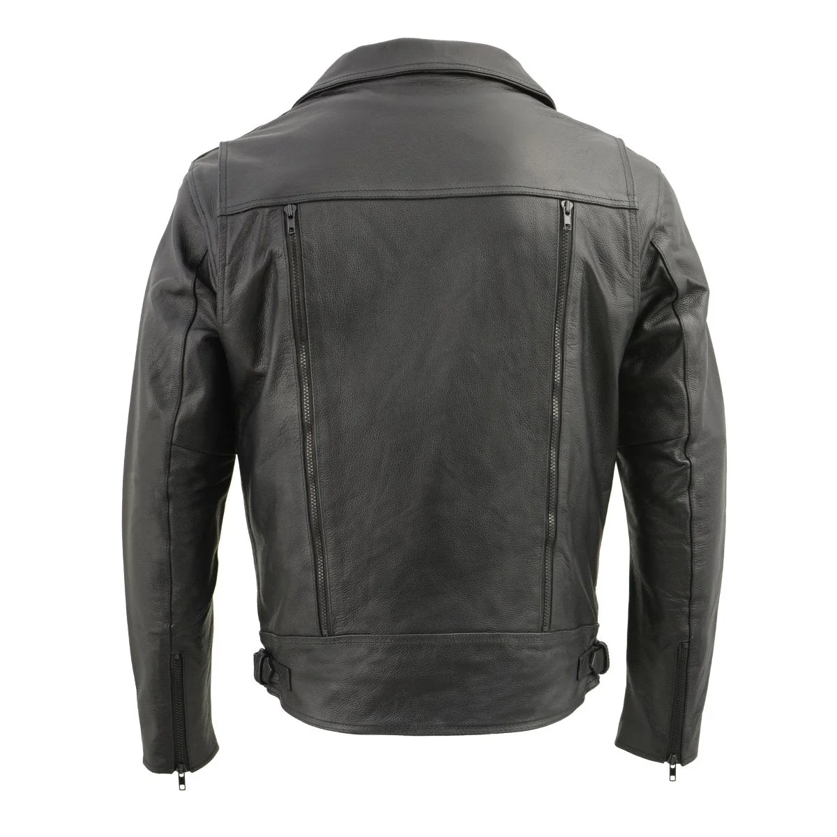 Milwaukee Leather LKM1760 Men's Black Leather Motorcycle Riders Jacket w/ Multi-Utility Pockets - Image 4