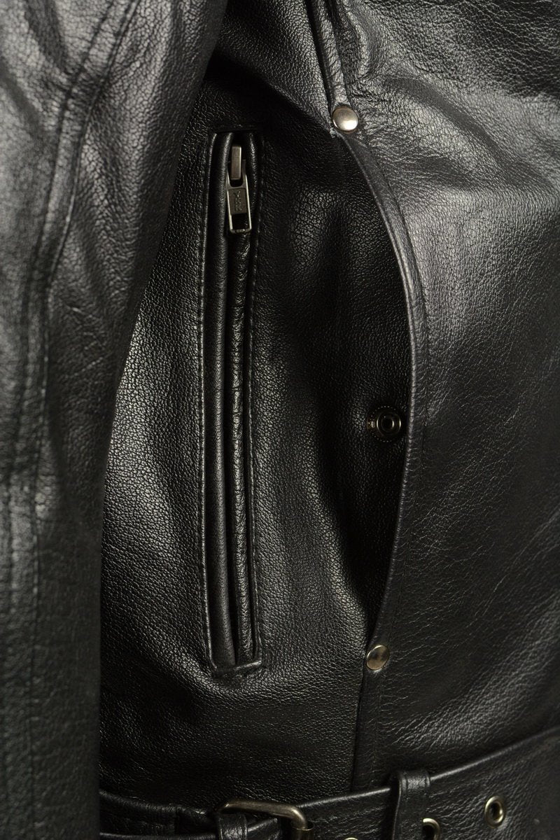 Milwaukee Leather LKM1770 Men's Black Premium Thick Leather Motorcycle Jacket Brando Style Biker Jacket - Image 13