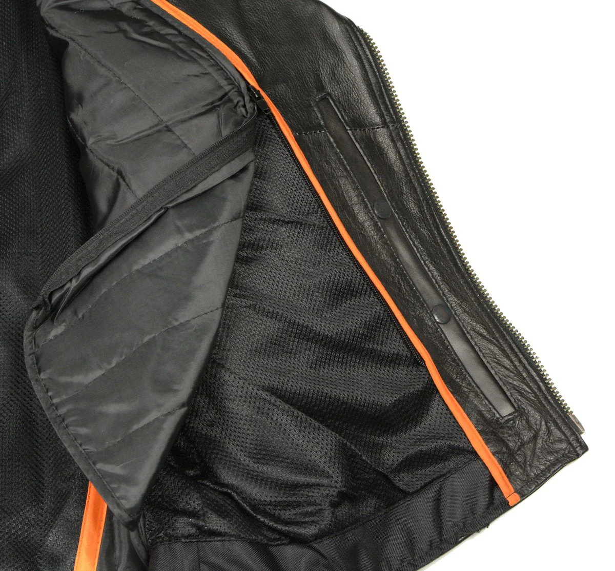 Milwaukee Leather LKM1770 Men's Black Premium Thick Leather Motorcycle Jacket Brando Style Biker Jacket - Image 19
