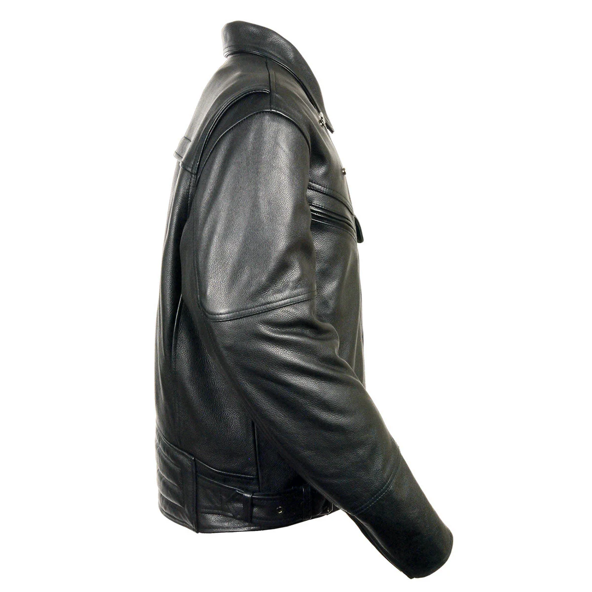 Milwaukee Leather LKM1770 Men's Black Premium Thick Leather Motorcycle Jacket Brando Style Biker Jacket - Image 27