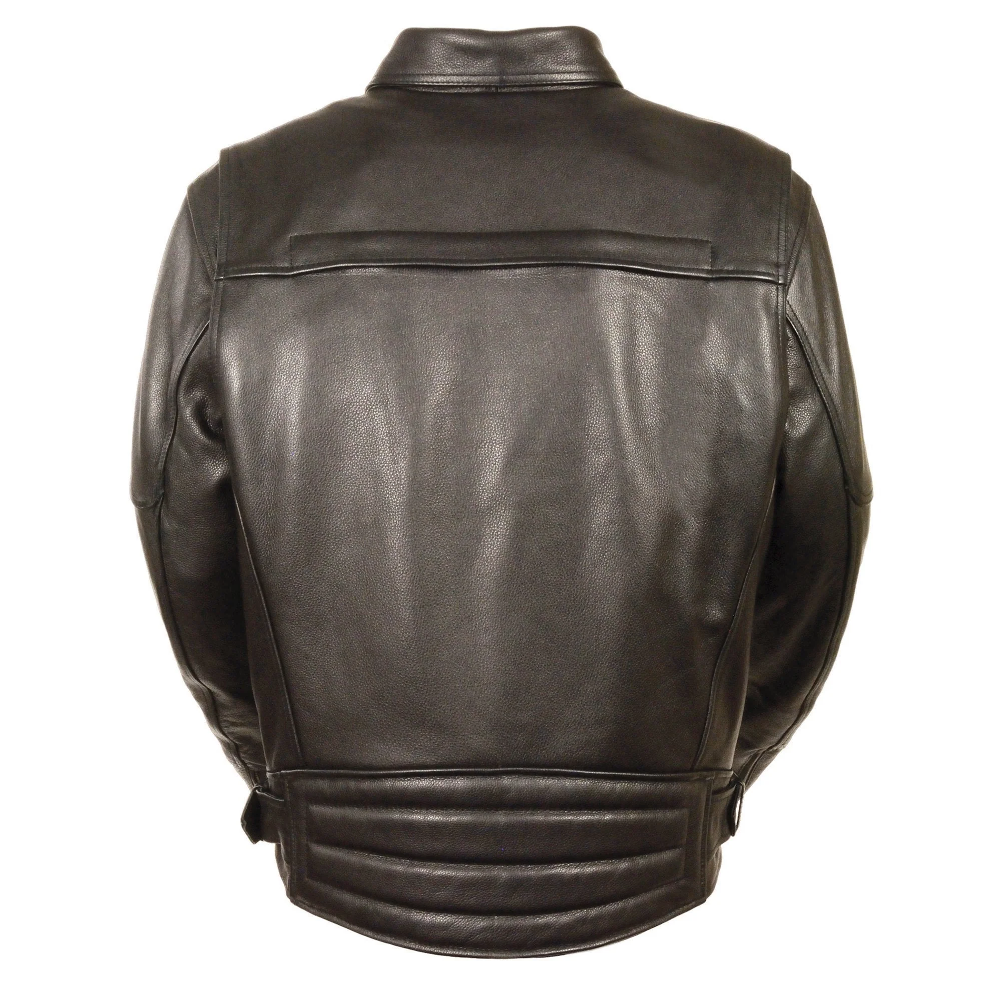 Milwaukee Leather LKM1770 Men's Black Premium Thick Leather Motorcycle Jacket Brando Style Biker Jacket - Image 3