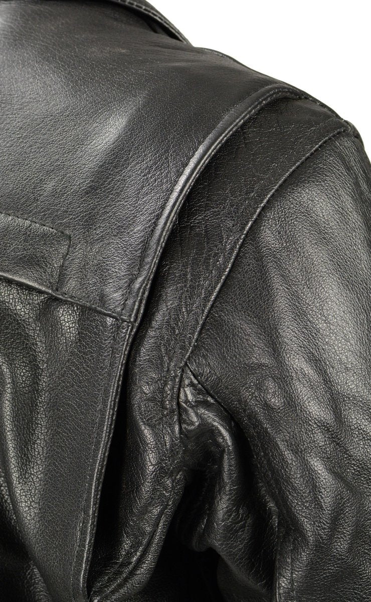 Milwaukee Leather LKM1770 Men's Black Premium Thick Leather Motorcycle Jacket Brando Style Biker Jacket - Image 9