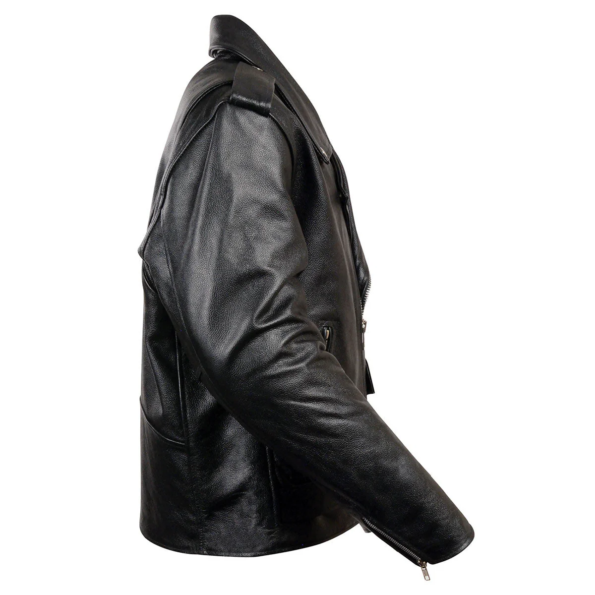 Milwaukee Leather LKM1781 Men's The Legend Classic Black Premium Leather Motorcycle Jacket w/ Quilted Liner - Image 10