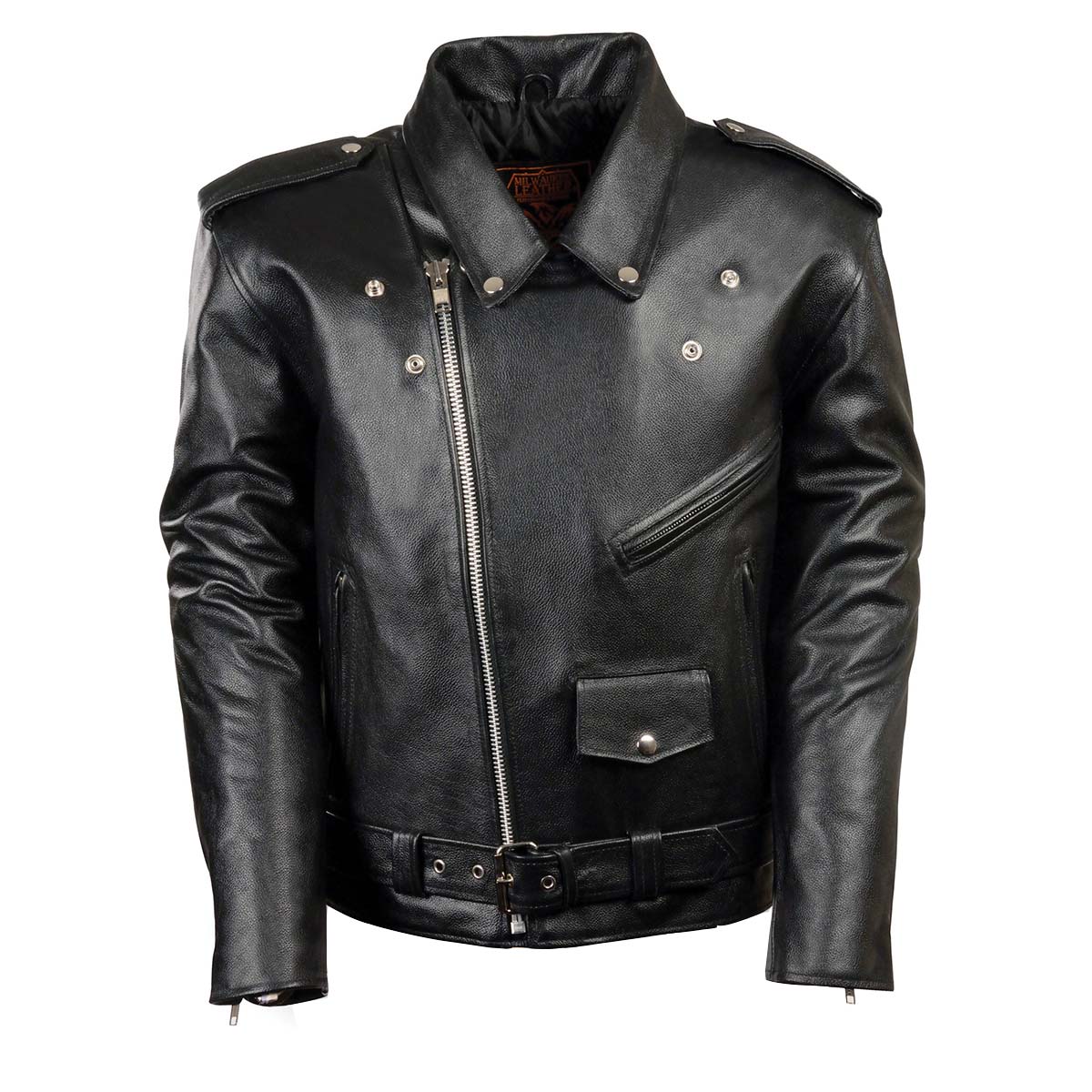 Milwaukee Leather LKM1781 Men's The Legend Classic Black Premium Leather Motorcycle Jacket w/ Quilted Liner - Image 14