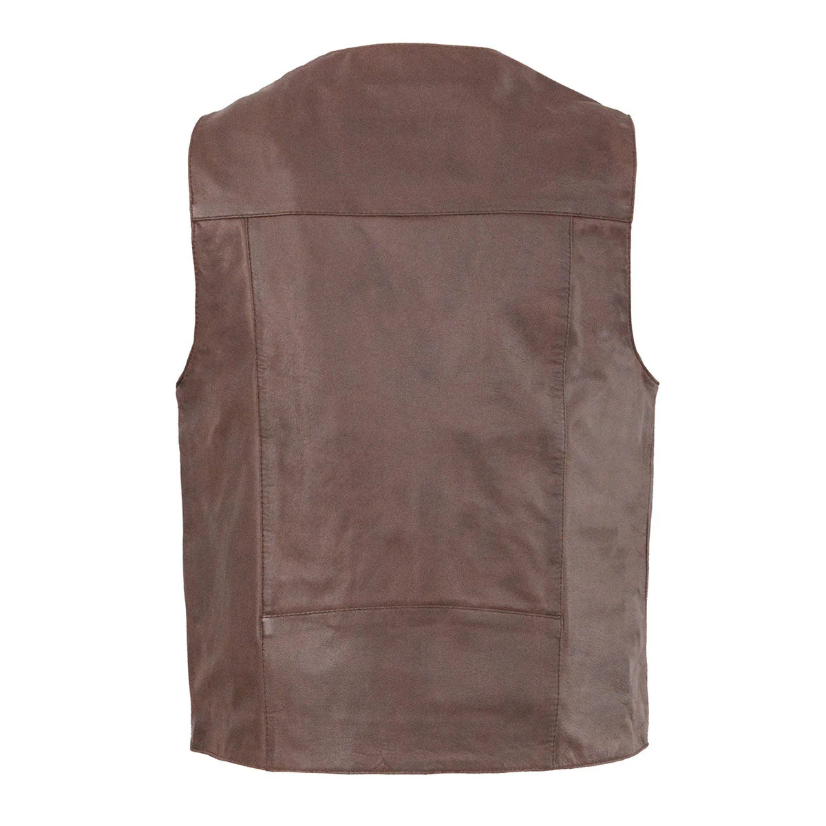Milwaukee Leather LKM3702 Men's Leather V-Neck Western Style Motorcycle Rider Vest w/Classic Buffalo Snaps Closure - Image 5