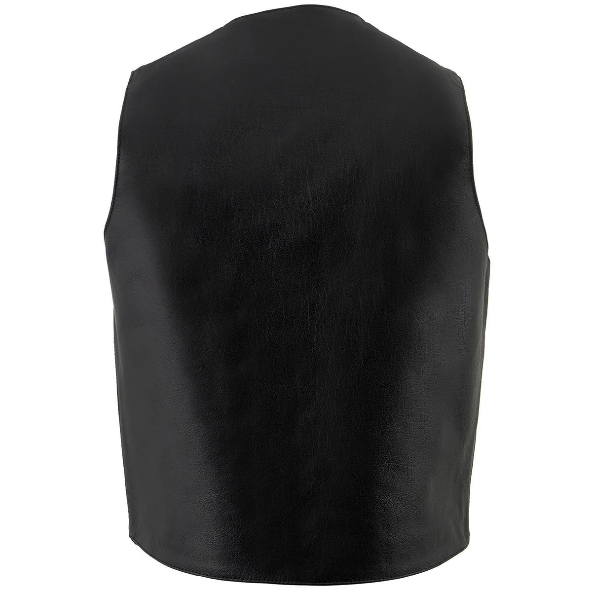 Milwaukee Leather LKM3730 Men's Black Leather Western Style V-Neck Motorcycle Rider Vest with Front Snap Closure - Image 5