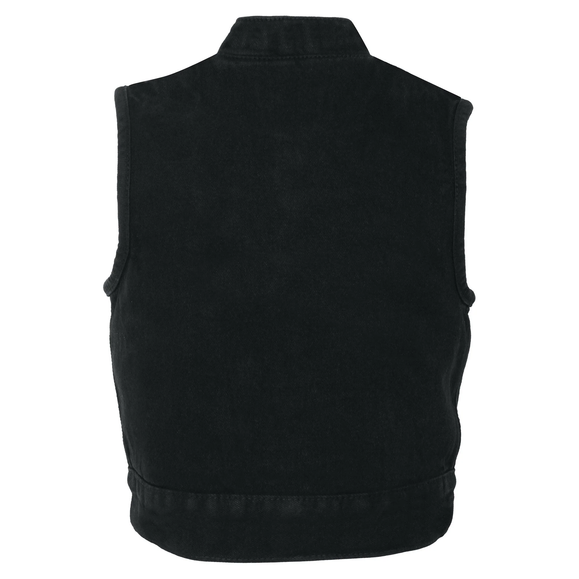 Milwaukee Leather MDK3920 Kids Black Denim Club Style Snap Front Vest - Image 2