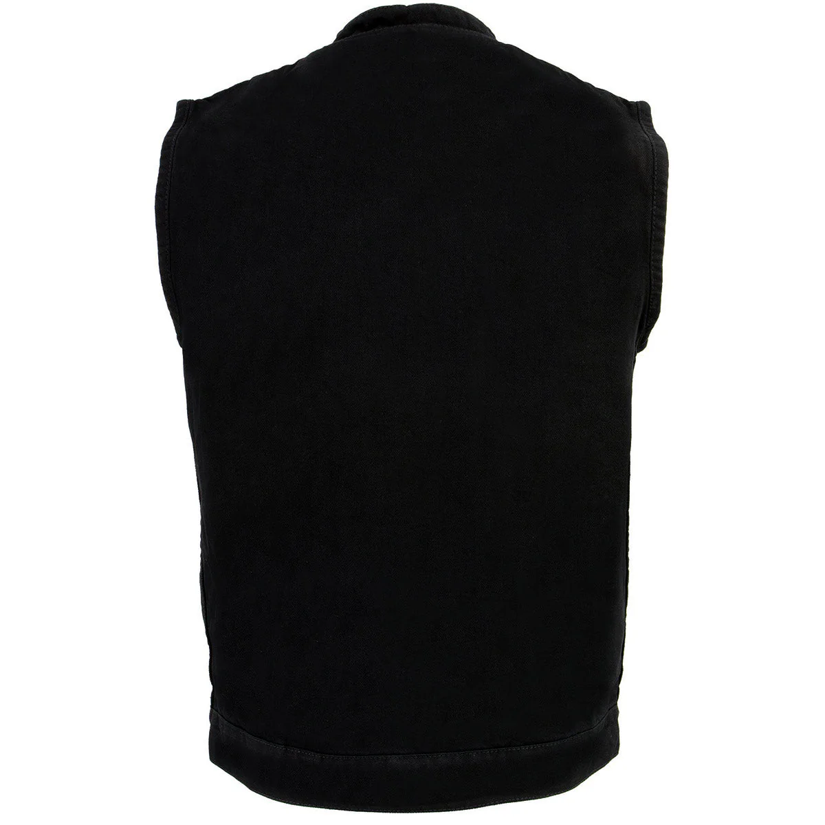 Milwaukee Leather MDM3000 Men's 'Brute' Concealed Snap Black Denim Club Style Vest w/ Hidden Zipper - Image 5