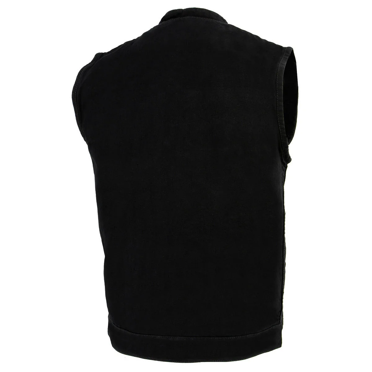 Milwaukee Leather MDM3000 Men's 'Brute' Concealed Snap Black Denim Club Style Vest w/ Hidden Zipper - Image 8
