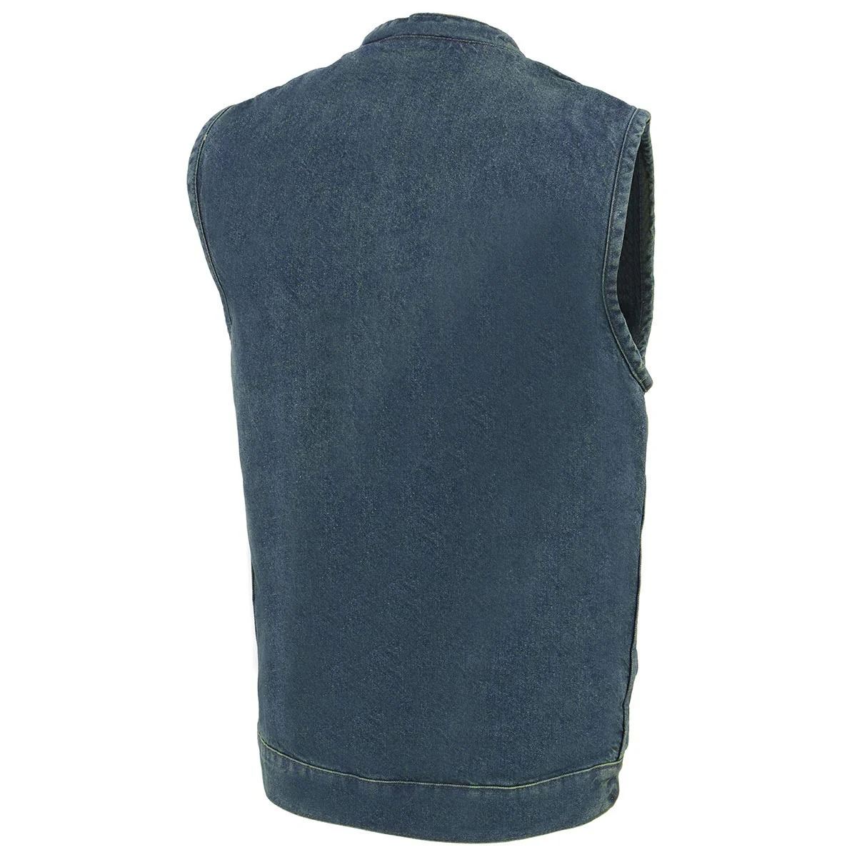 Milwaukee Leather MDM3000 Men's 'Brute' Concealed Snap Black Denim Club Style Vest w/ Hidden Zipper - Image 10
