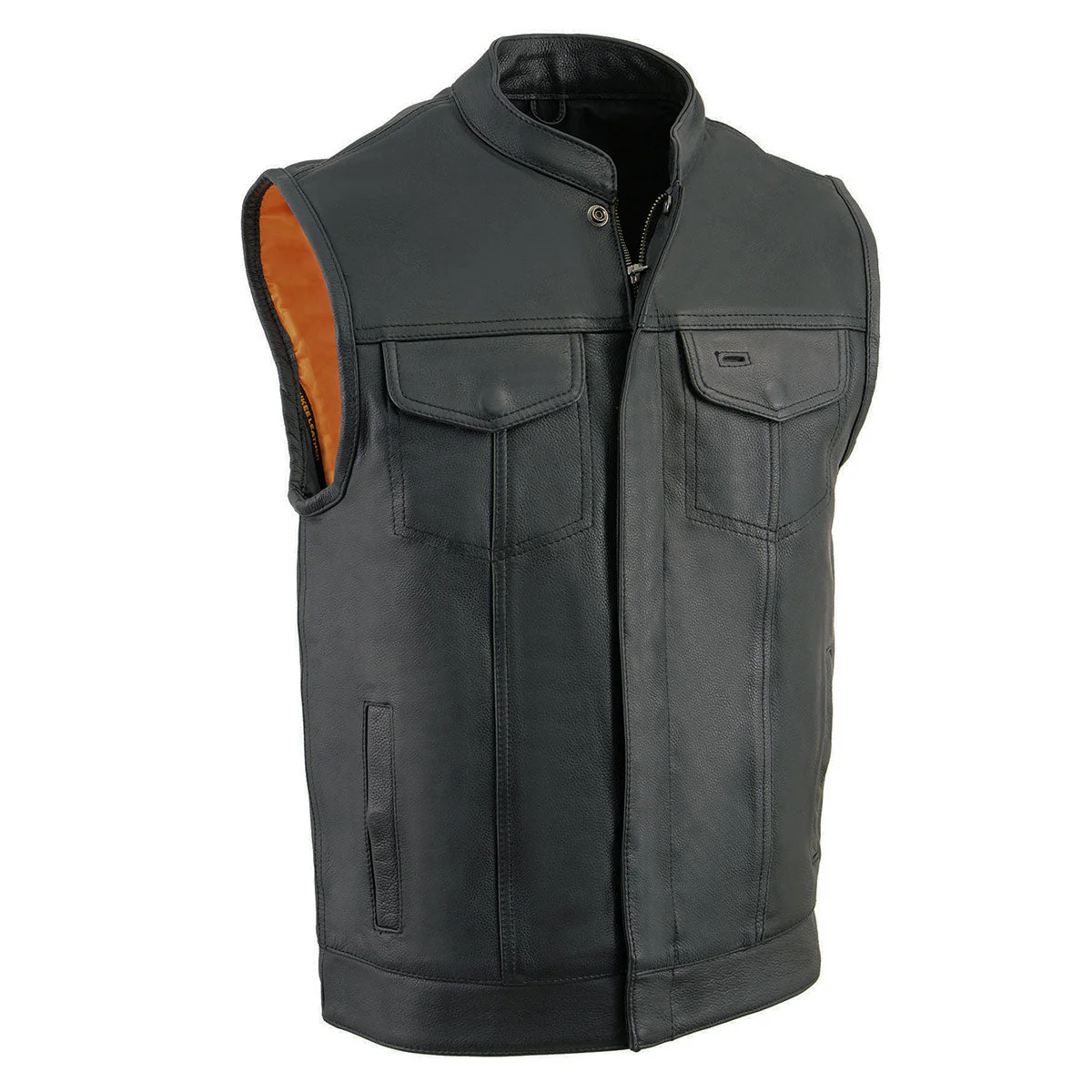 Milwaukee Leather Men's MLM3514 Black Premium Dual Closure Club Style Motorcycle Vest w/ Cool-Tec Leather Treatment - Image 10