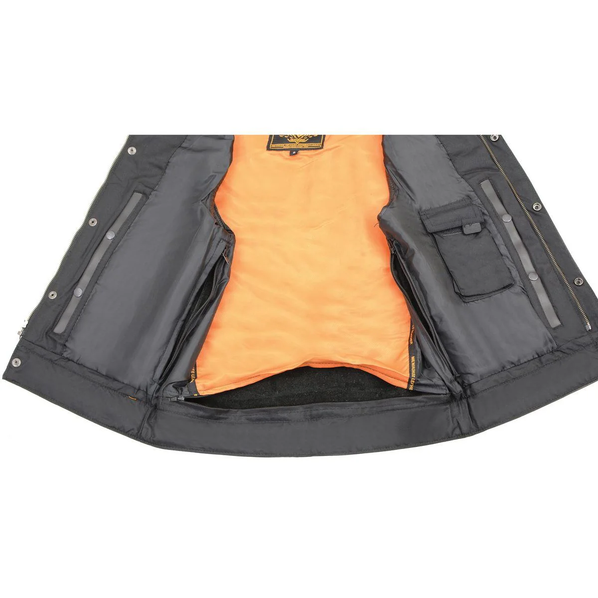 Milwaukee Leather Men's MLM3514 Black Premium Dual Closure Club Style Motorcycle Vest w/ Cool-Tec Leather Treatment - Image 5
