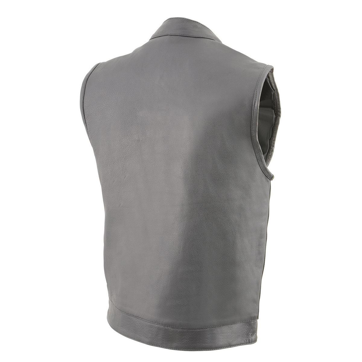 Milwaukee Leather Men's MLM3514 Black Premium Dual Closure Club Style Motorcycle Vest w/ Cool-Tec Leather Treatment - Image 7