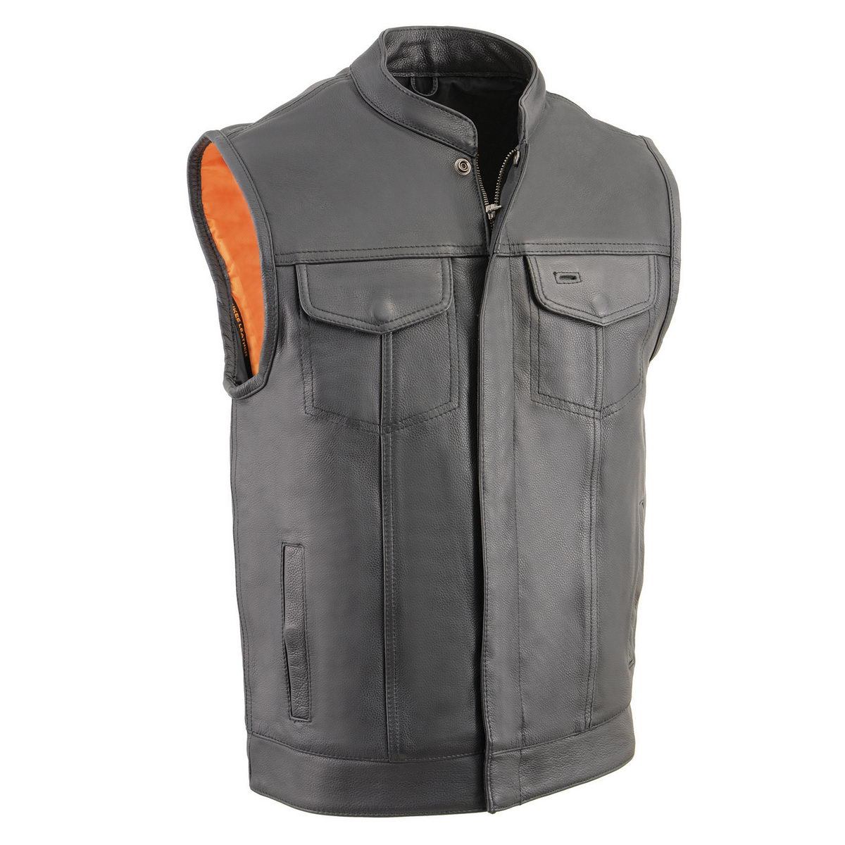 Milwaukee Leather Men's MLM3514 Black Premium Dual Closure Club Style Motorcycle Vest w/ Cool-Tec Leather Treatment - Image 8