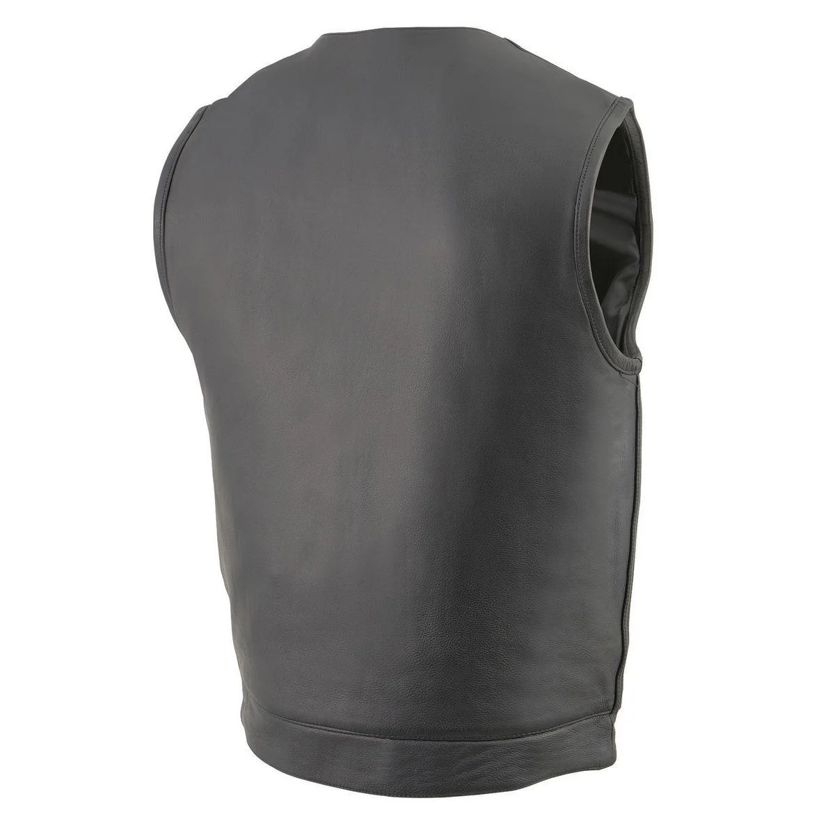Milwaukee Leather Men's MLM3515 Black Premium Collarless Club Style Motorcycle Vest w/ Cool-Tec Leather Treatment - Image 10