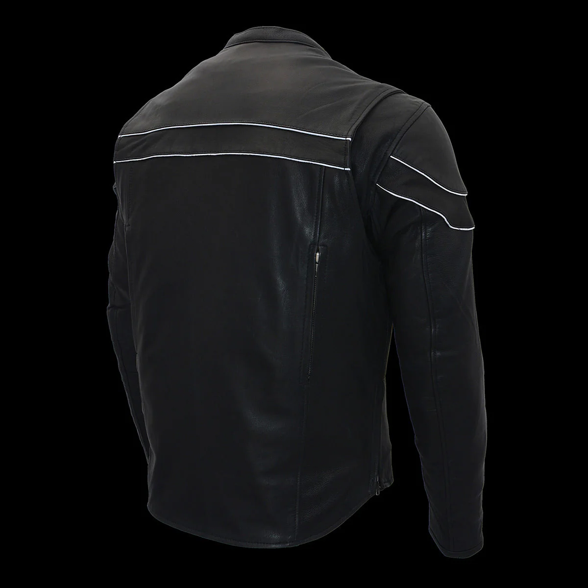 Milwaukee Leather ML1408 Men's Black 'Savage' Sporty Crossover Leather Jacket - Image 15