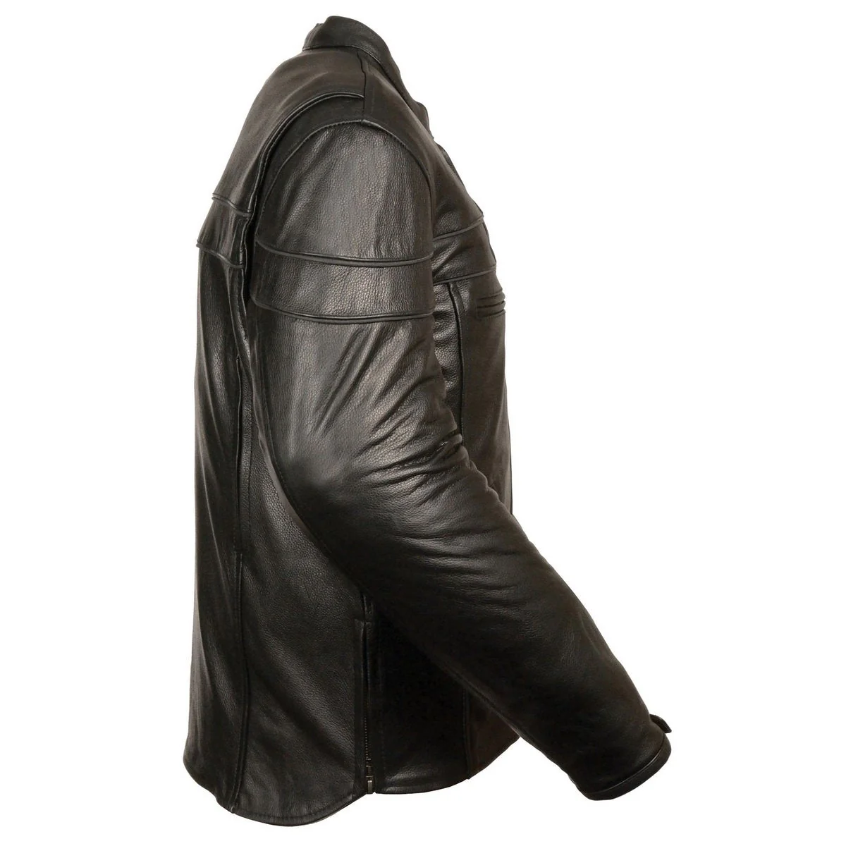 Milwaukee Leather ML1408 Men's Black 'Savage' Sporty Crossover Leather Jacket - Image 4