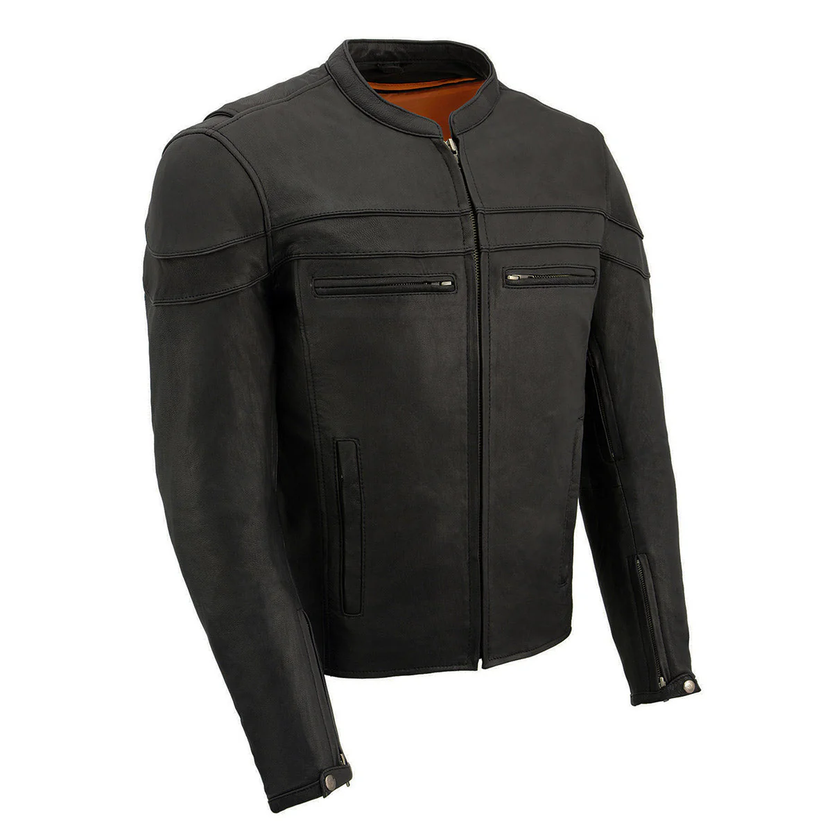 Milwaukee Leather ML1408 Men's Black 'Savage' Sporty Crossover Leather Jacket - Image 8