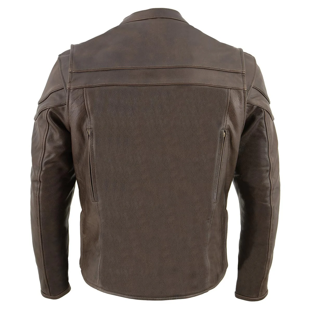 Milwaukee Leather ML1408RT Men's Retro Brown 'Savage' Sporty Crossover Retro Leather Jacket - Image 13
