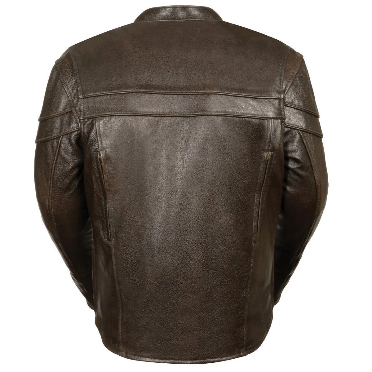 Milwaukee Leather ML1408RT Men's Retro Brown 'Savage' Sporty Crossover Retro Leather Jacket - Image 2