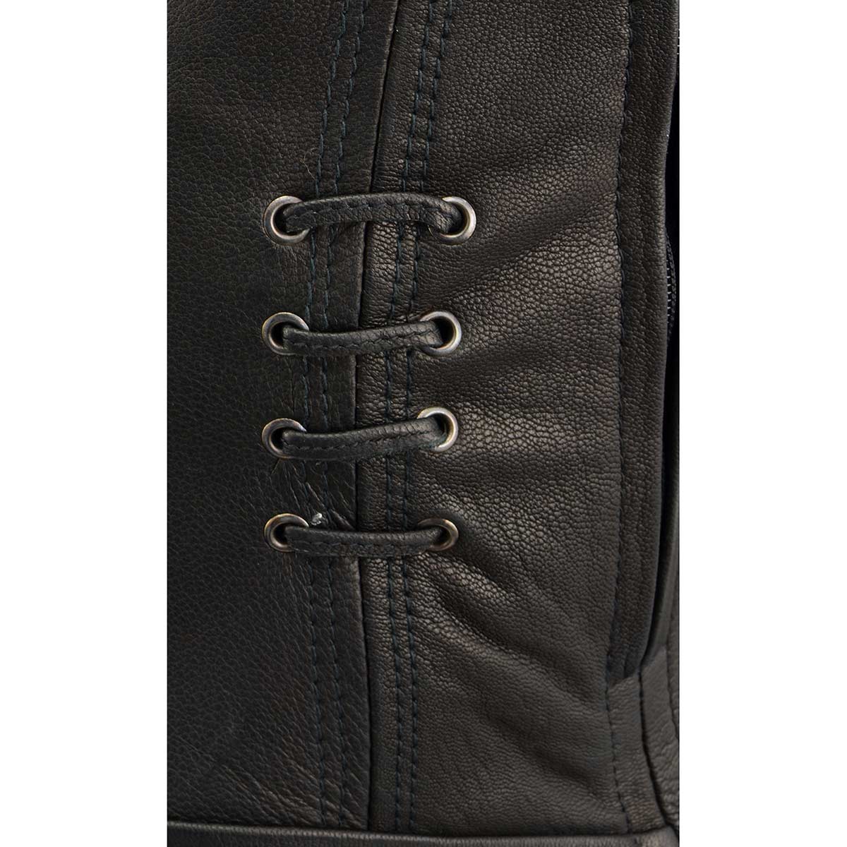 Milwaukee Leather MLL2535 Women's Black Leather Lightweight Scuba Racer Jacket - Image 11