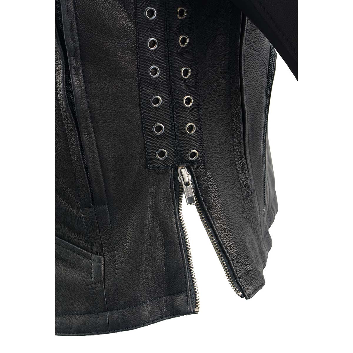 Milwaukee Leather MLL2535 Women's Black Leather Lightweight Scuba Racer Jacket - Image 13