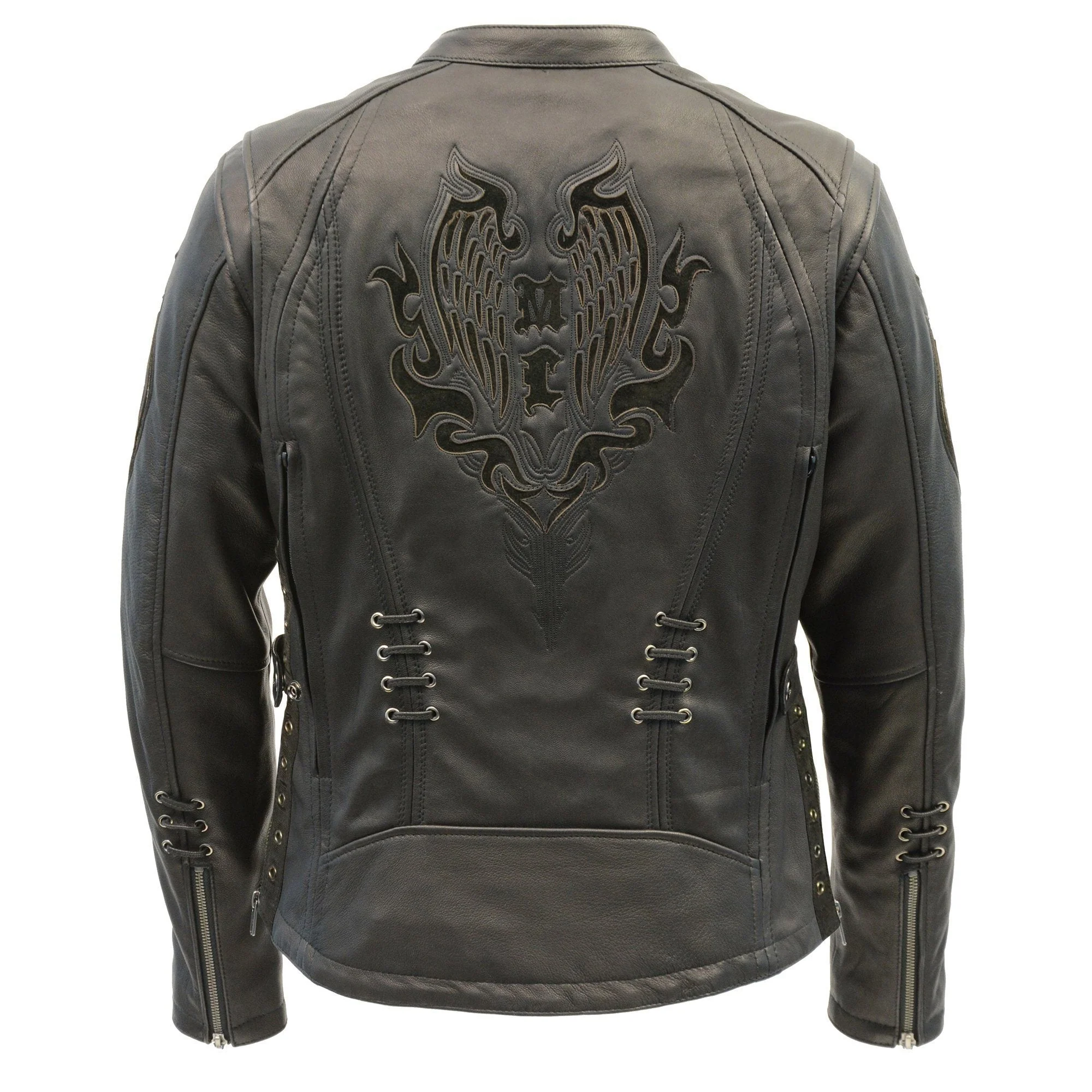 Milwaukee Leather MLL2535 Women's Black Leather Lightweight Scuba Racer Jacket - Image 2