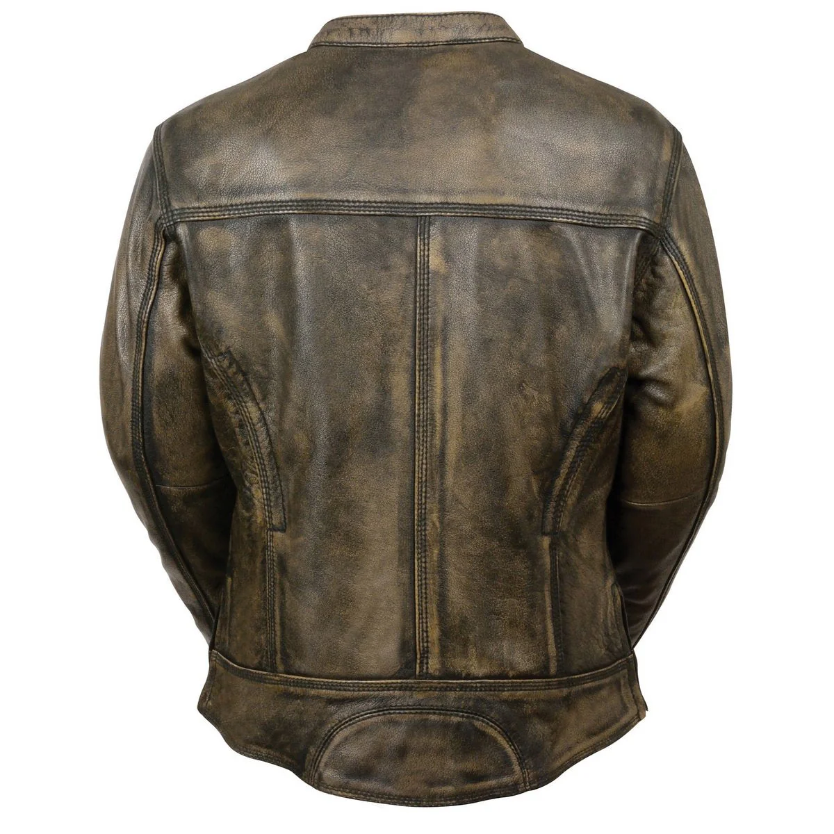 Milwaukee Leather MLL2550 Women's Scooter Distressed Brown Leather Vented Motorcycle Jacket - Image 2