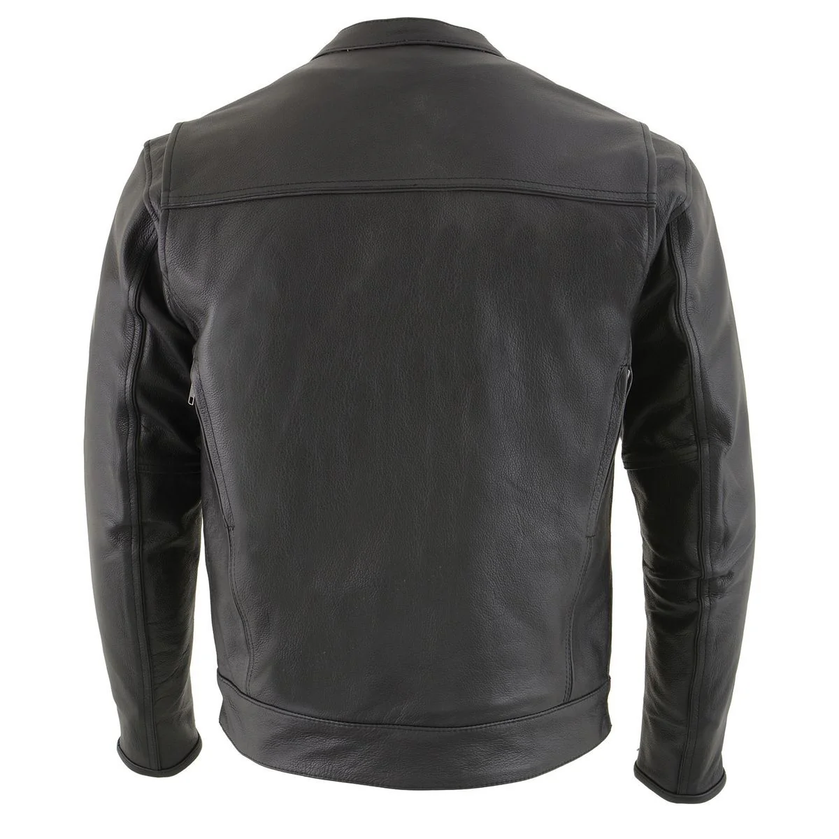 Milwaukee Leather MLM1506 Men's Black Premium Leather Motorcycle Jacket w/ Utility Pockets Cool-Tec Leather Treatement - Image 16