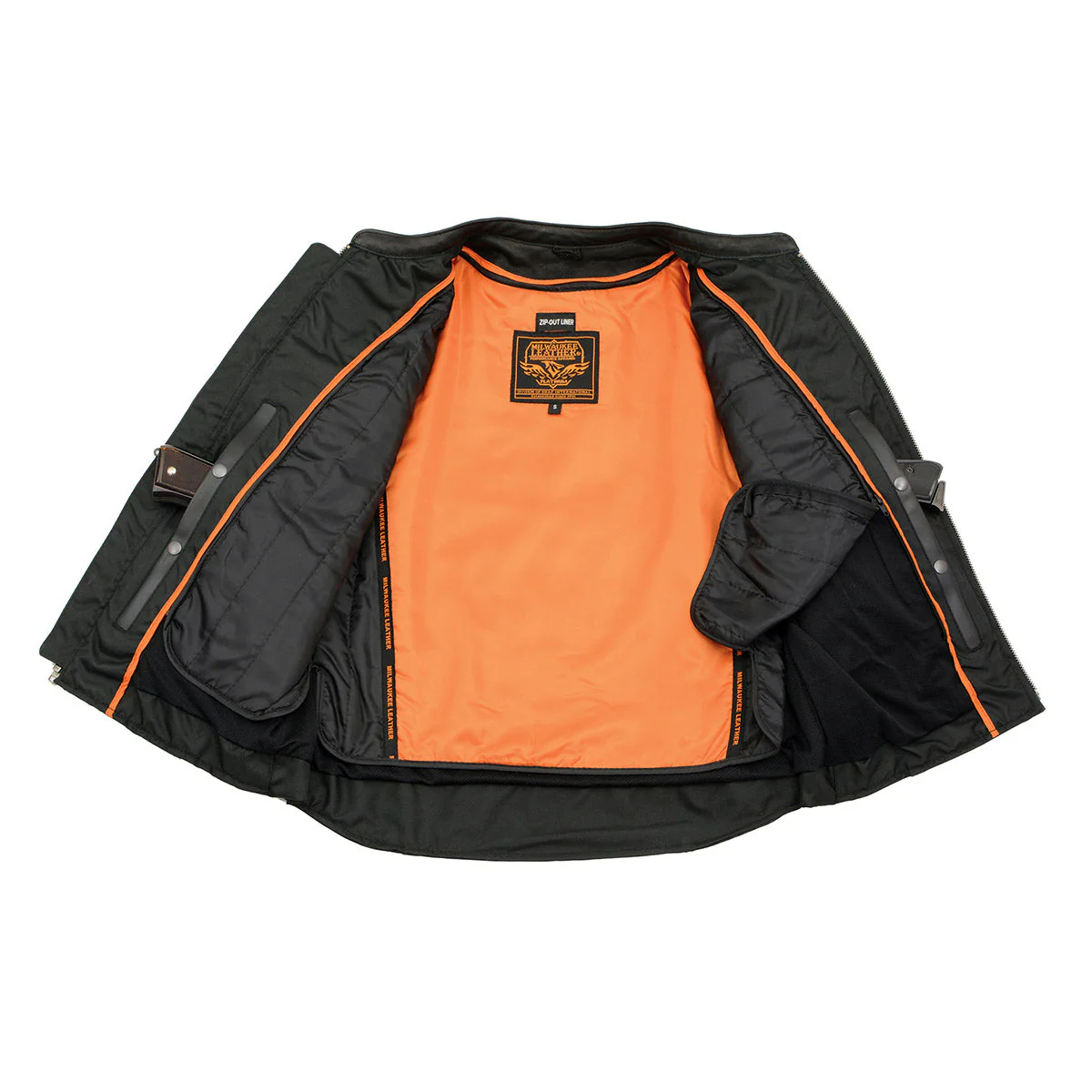 Milwaukee Leather MLM1525 Men's ‘Crossover’ Black Leather Lightweight MC Jacket - Image 10