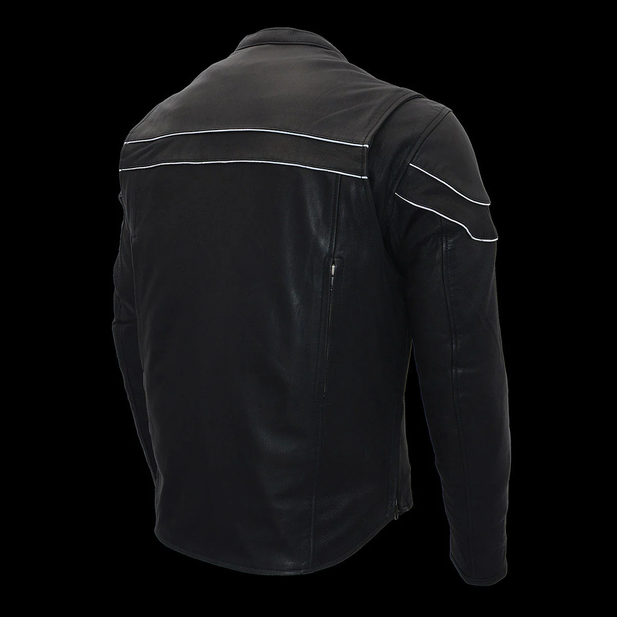 Milwaukee Leather MLM1525 Men's ‘Crossover’ Black Leather Lightweight MC Jacket - Image 14