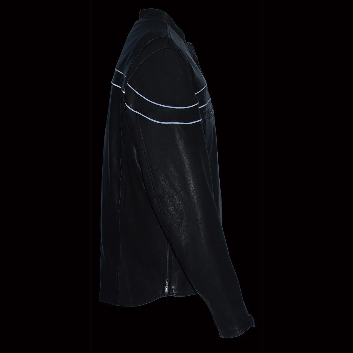 Milwaukee Leather MLM1525 Men's ‘Crossover’ Black Leather Lightweight MC Jacket - Image 15
