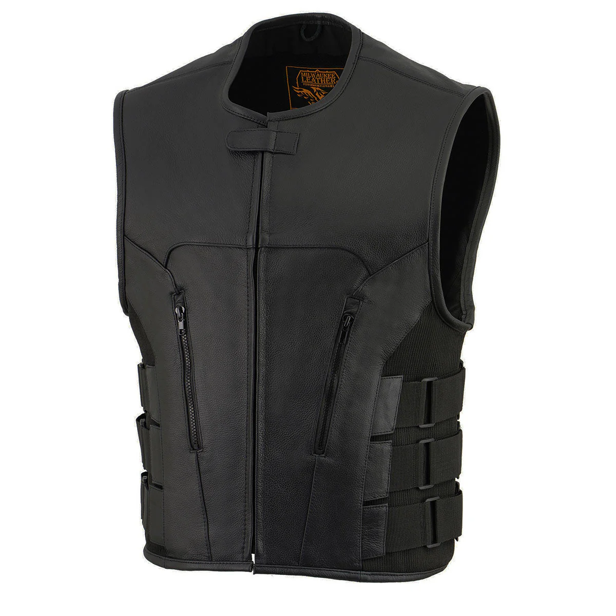 Milwaukee Leather MLM3500 Men's Swat Style Rider Leather Vest w/ Single Panel Back for Club Patches - Image 13