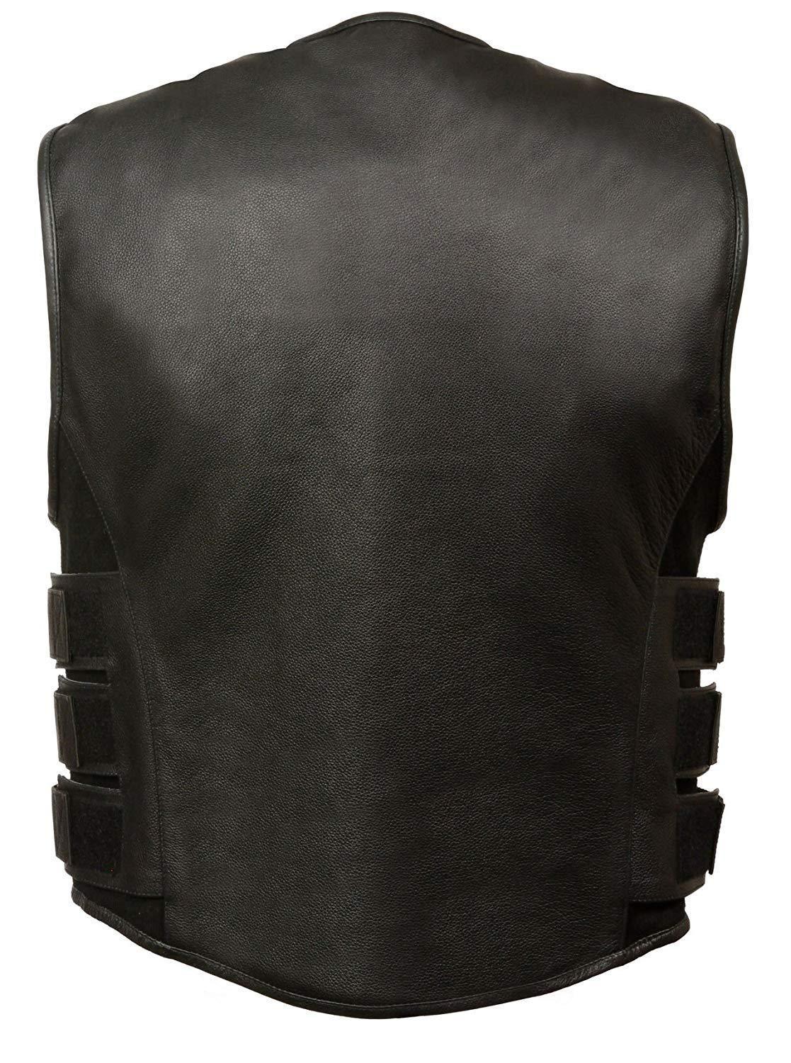 Milwaukee Leather MLM3500 Men's Swat Style Rider Leather Vest w/ Single Panel Back for Club Patches - Image 2