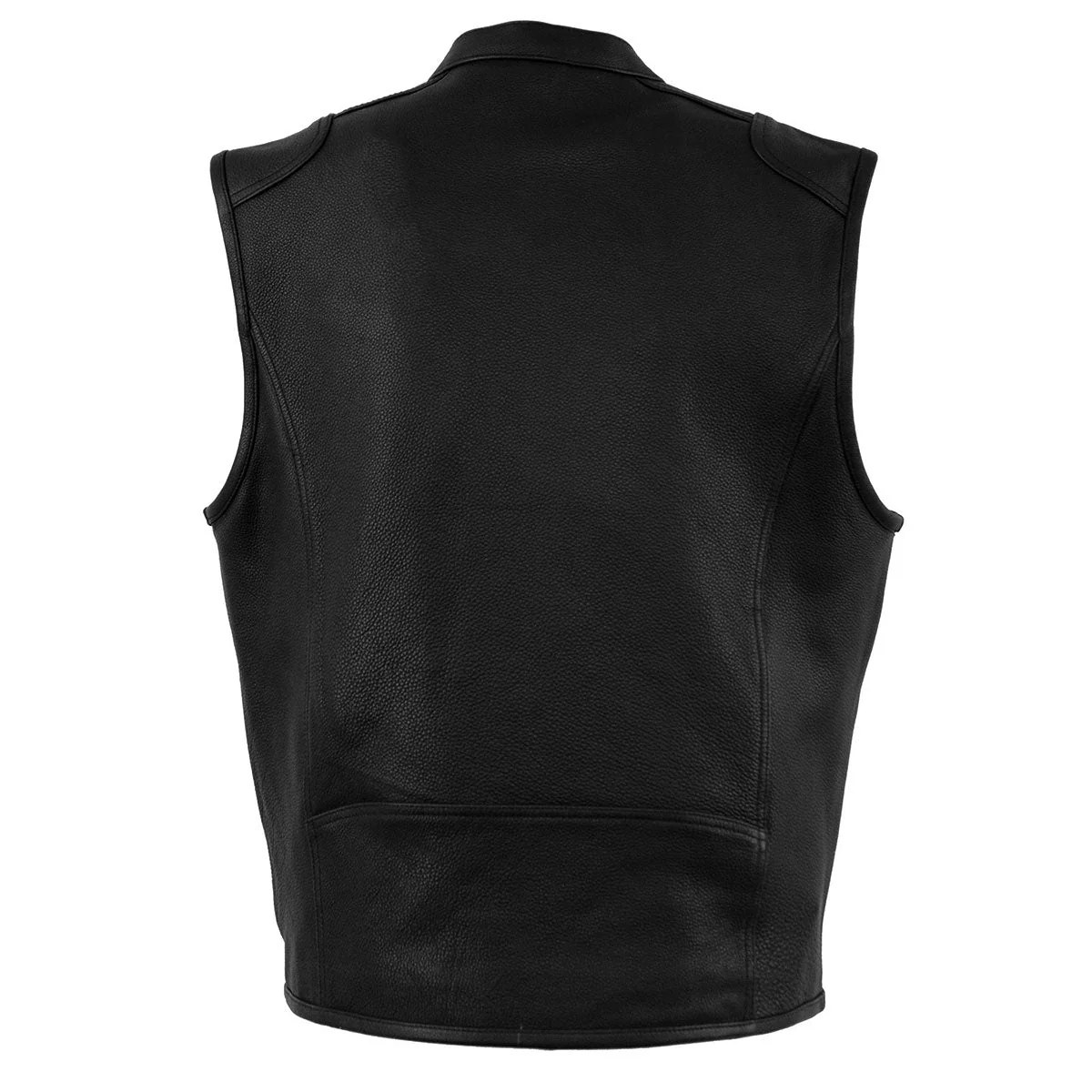 Milwaukee Leather MLM3502 Men's Black Premium Leather Motorcycle Rider Vest with Cool-Tec Leather Treatment Tech - Image 6