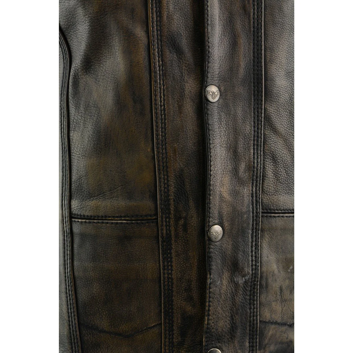 Milwaukee Leather MLM3540 Men's Roulette Distressed Brown 10 Pocket Motorcycle Leather Vest - Image 9