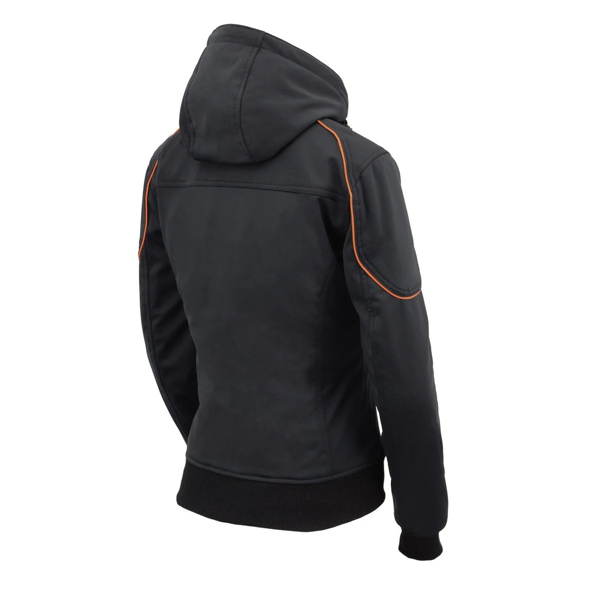 Milwaukee Leather MPL2764 Women's Black Soft Shell Armored Motorcycle Racing Style Jacket with Hoodie - Image 3