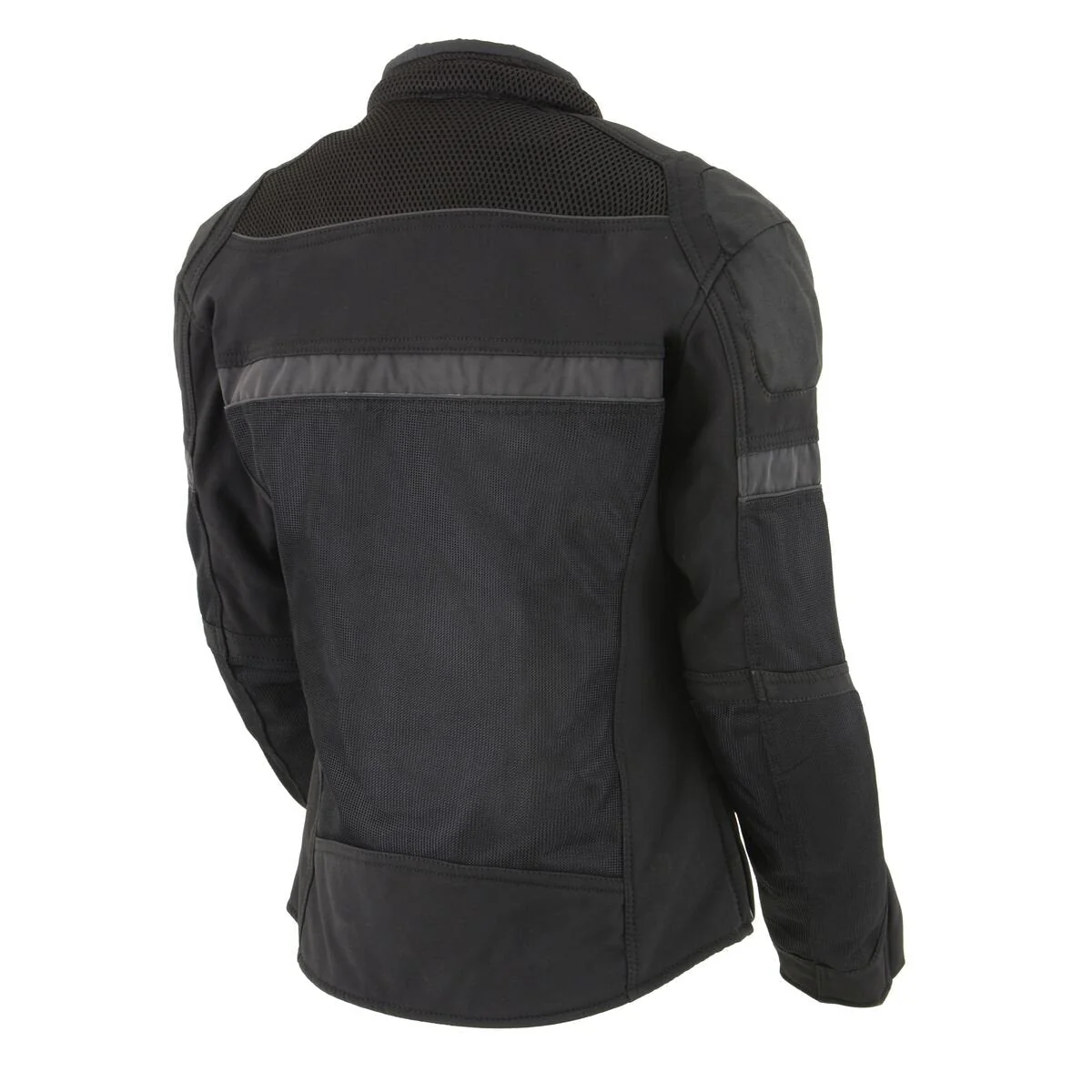 Milwaukee Leather MPL2775 Black Armored Textile Motorcycle Jacket for Women - All Season Jacket w/ Removable Liner - Image 12