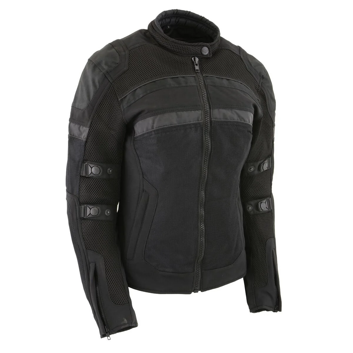 Milwaukee Leather MPL2775 Black Armored Textile Motorcycle Jacket for Women - All Season Jacket w/ Removable Liner - Image 13